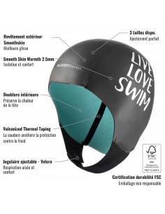 Cagoule-Smooth Skin-Eau froide- BUDDYSWIM-MySwim.fr 2