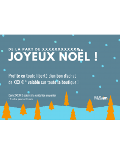 Carte Cadeau de Noël - Sapins