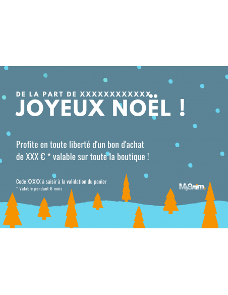 Carte Cadeau de Noël - Sapins